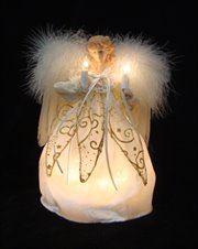 Clear Lights KSA 16.5 Lighted Ivory and Gold Angel Christmas Tree Topper Clear Lights KSA 16.5 Lighted Ivory and Gold Angel Christmas Tree Topper